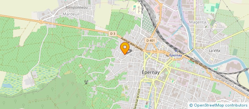 localisation de l'entreprise MONSIEUR MICHEL JOUGLET à EPERNAY