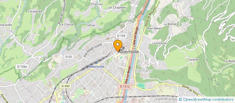 localisation de l'entreprise MONSIEUR MICHEL JUGNET  ALBERTVILLE