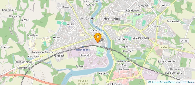 localisation de l'entreprise MONSIEUR MICHEL KERVADEC  HENNEBONT