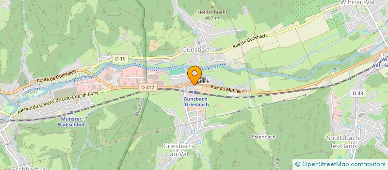 localisation de l'entreprise MONSIEUR MICHEL KRAEMER à GRIESBACH-AU-VAL
