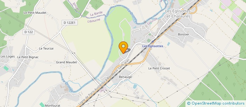 localisation de l'entreprise MONSIEUR MICHEL LABOUROUX  LES EGLISOTTES-ET-CHALAURES
