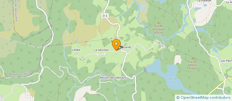 localisation de l'entreprise MONSIEUR MICHEL LACHAUD à FAUX LA MONTAGNE