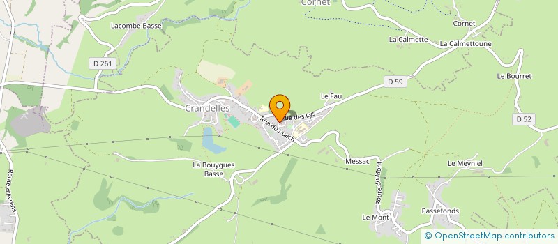 localisation de l'entreprise MONSIEUR MICHEL LACOMBE  CRANDELLES