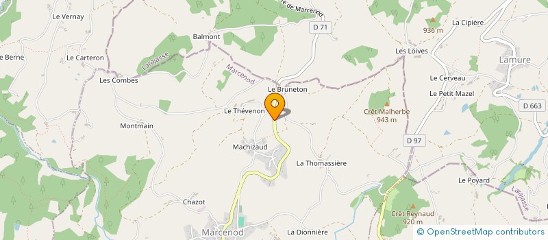 localisation de l'entreprise MONSIEUR MICHEL LAGRANGE à MARCENOD