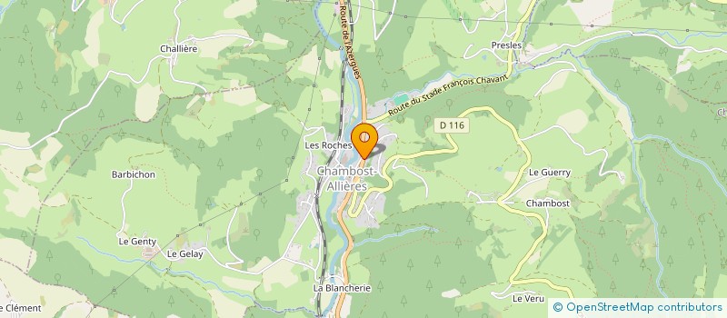 localisation de l'entreprise MONSIEUR MICHEL LAMOTHE  CHAMBOST-ALLIERES