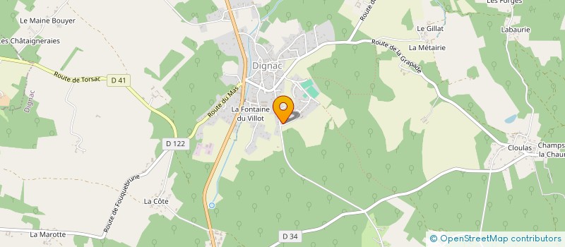 localisation de l'entreprise MONSIEUR MICHEL LAPEYRONNIE  DIGNAC