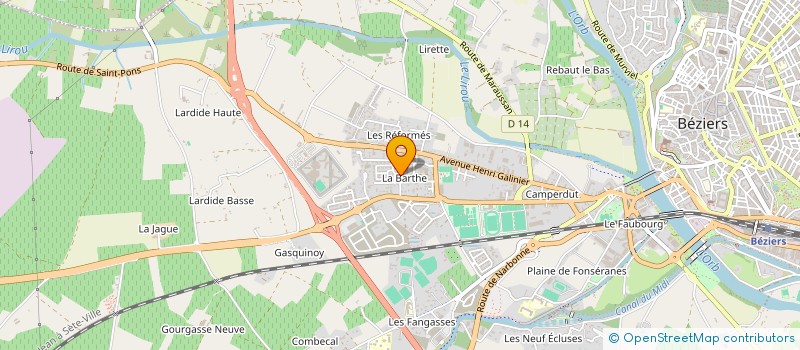 localisation de l'entreprise MONSIEUR MICHEL LATORRE  BEZIERS