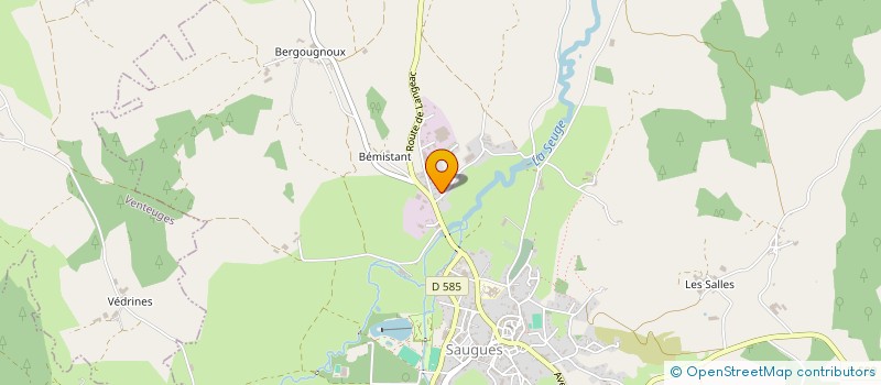 localisation de l'entreprise MONSIEUR MICHEL LAURENT  VENTEUGES