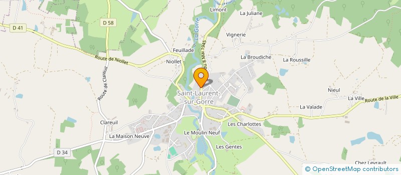 localisation de l'entreprise MONSIEUR MICHEL LAURENT  SAINT-LAURENT-SUR-GORRE