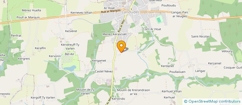 localisation de l'entreprise MONSIEUR MICHEL LAUTRIDOU  LANDUDEC