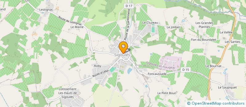 localisation de l'entreprise MONSIEUR MICHEL LAVERNY à SIGOULES-ET-FLAUGEAC