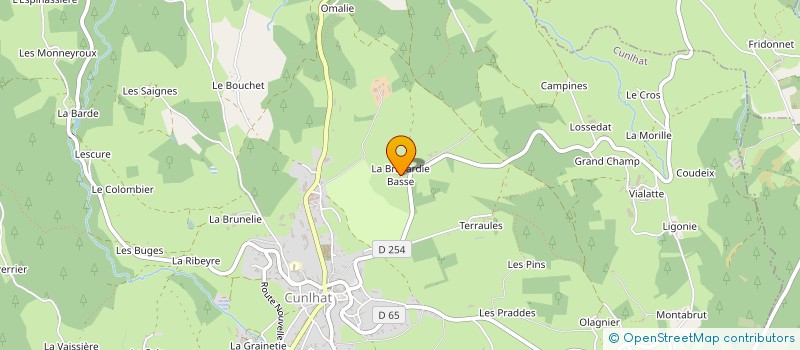 localisation de l'entreprise MONSIEUR MICHEL LAVET  CUNLHAT