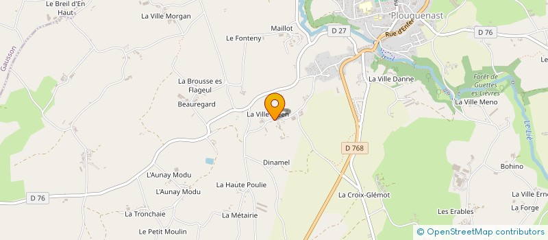 localisation de l'entreprise MONSIEUR MICHEL LE BOUDEC à PLOUGUENAST-LANGAST
