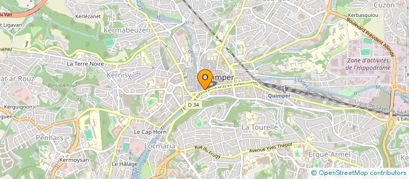 localisation de l'entreprise MONSIEUR MICHEL LE BRAS à QUIMPER