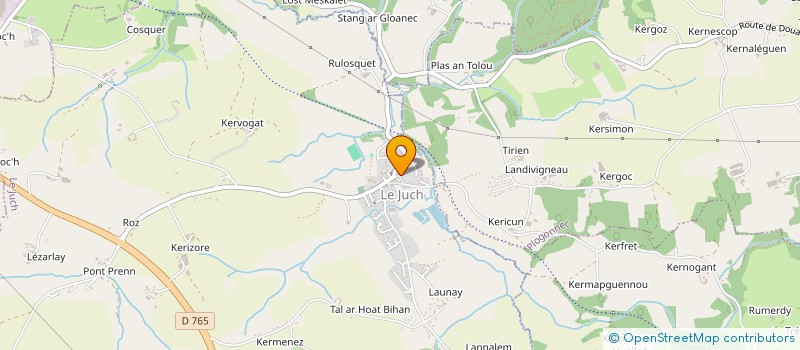 localisation de l'entreprise MONSIEUR MICHEL LE DEUN  LE JUCH