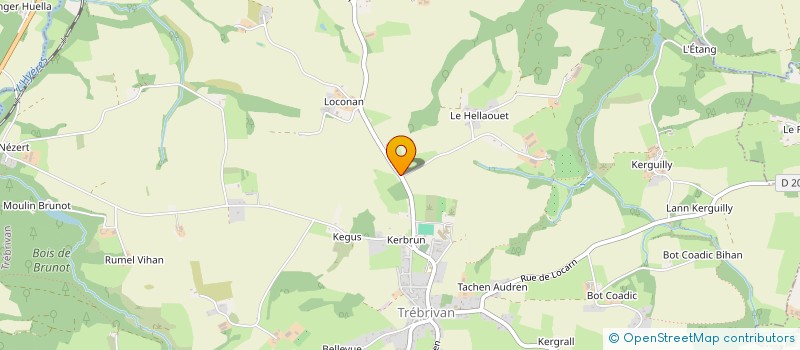 localisation de l'entreprise MONSIEUR MICHEL LE GALL  TREBRIVAN
