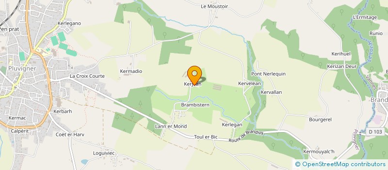 localisation de l'entreprise MONSIEUR MICHEL LE GOUEFF  PLUVIGNER