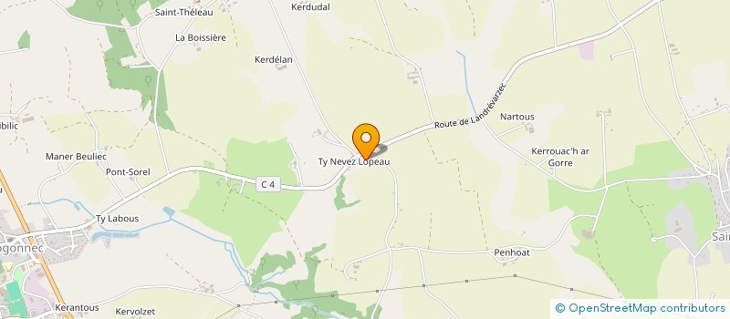 localisation de l'entreprise MONSIEUR MICHEL LE GRAND  PLOGONNEC