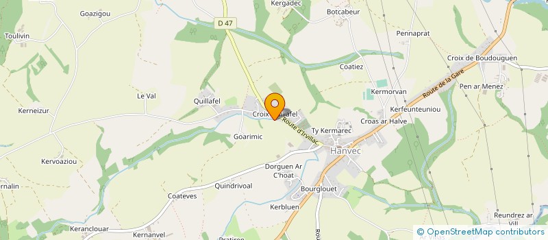 localisation de l'entreprise MONSIEUR MICHEL LE MENN  HANVEC