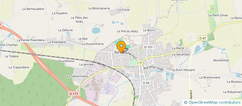 localisation de l'entreprise MONSIEUR MICHEL LE POUPON  RETIERS