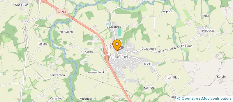 localisation de l'entreprise MONSIEUR MICHEL LE TEURNIER  LANMERIN