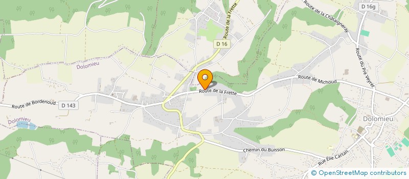 localisation de l'entreprise MONSIEUR MICHEL LEBRAUD  DOLOMIEU