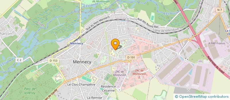 localisation de l'entreprise MONSIEUR MICHEL LEBRUN à MENNECY