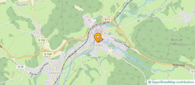 localisation de l'entreprise MONSIEUR MICHEL LECOMTE  DOCELLES