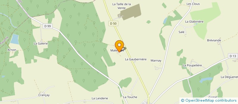 localisation de l'entreprise MONSIEUR MICHEL LEFEBVRE  LA CELLE-GUENAND