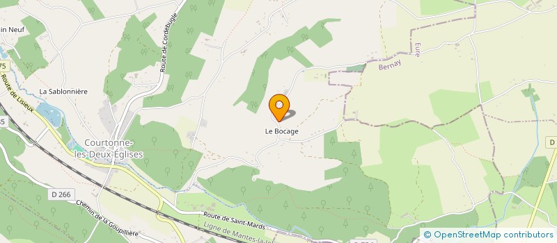 localisation de l'entreprise MONSIEUR MICHEL LELIEVRE  COURTONNE-LES-DEUX-EGLISES