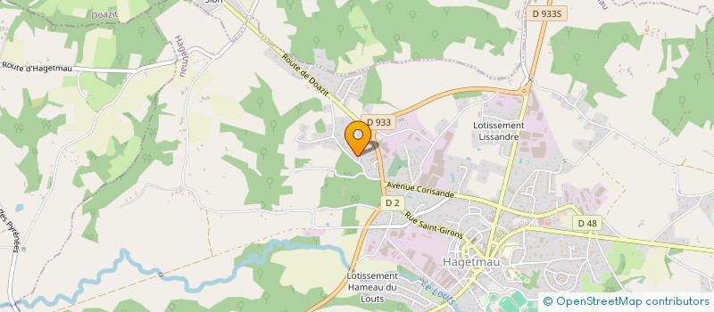 localisation de l'entreprise MONSIEUR MICHEL LESPIAUC  HAGETMAU