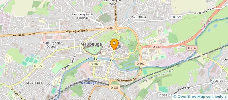 localisation de l'entreprise MONSIEUR MICHEL LESSOILE  MAUBEUGE