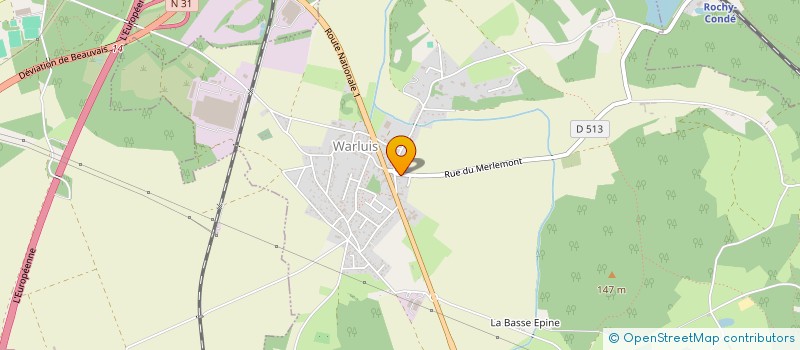 localisation de l'entreprise MONSIEUR MICHEL MAHEU  WARLUIS