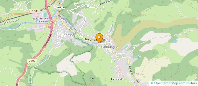 localisation de l'entreprise MONSIEUR MICHEL MALAVAL  LA CANOURGUE