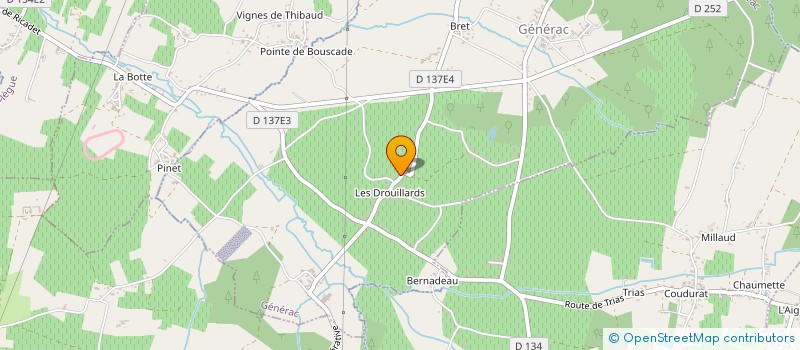 localisation de l'entreprise MONSIEUR MICHEL MARTINS  GENERAC