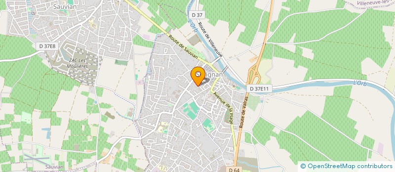 localisation de l'entreprise MONSIEUR MICHEL MASSARDIER  SERIGNAN