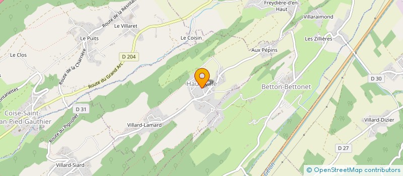 localisation de l'entreprise MONSIEUR MICHEL MASSET  HAUTEVILLE