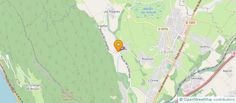 localisation de l'entreprise MONSIEUR MICHEL MASSON  LA BIOLLE