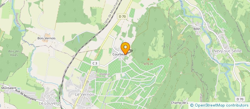 localisation de l'entreprise MONSIEUR MICHEL MEIGNIER  VOITEUR