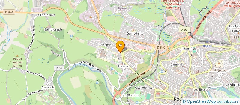 localisation de l'entreprise MONSIEUR MICHEL MERCADIER  RODEZ