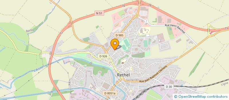 localisation de l'entreprise MONSIEUR MICHEL MERCIER  RETHEL