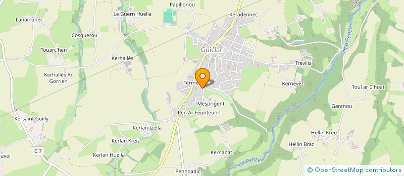 localisation de l'entreprise MONSIEUR MICHEL MERCIER  GUICLAN