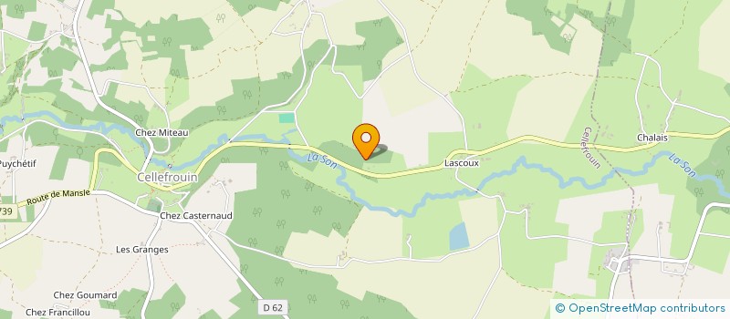 localisation de l'entreprise MONSIEUR MICHEL MERIGEAU  CELLEFROUIN