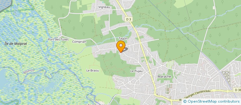 localisation de l'entreprise MONSIEUR MICHEL MEUNIER  BIGANOS