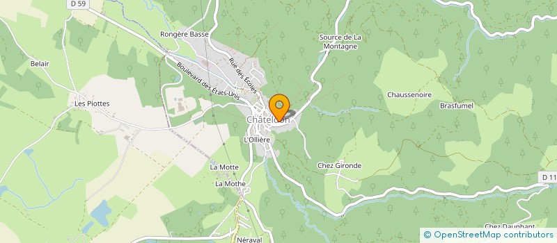 localisation de l'entreprise MONSIEUR MICHEL MONTEIRO  CHATELDON