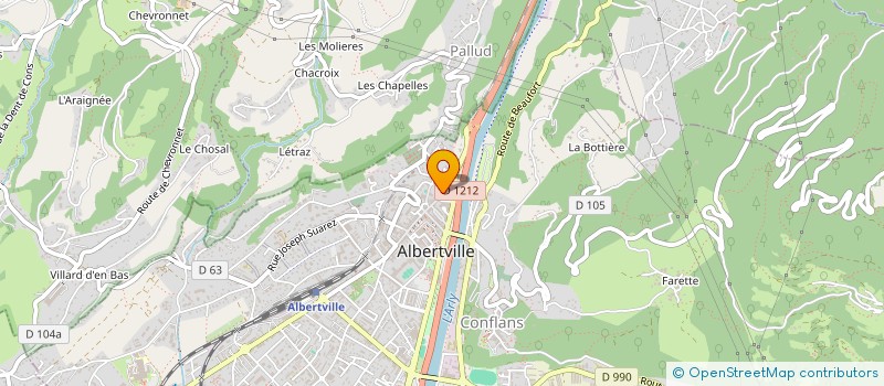 localisation de l'entreprise MONSIEUR MICHEL MONTET à ALBERTVILLE