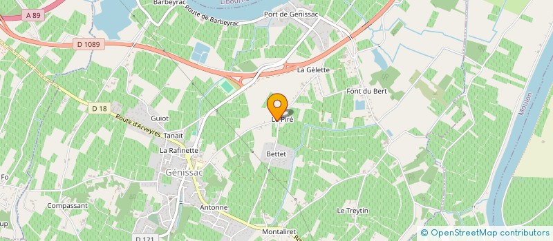 localisation de l'entreprise MONSIEUR MICHEL MONTRICHARD  GENISSAC