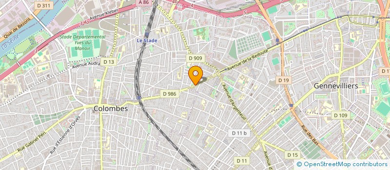 localisation de l'entreprise MONSIEUR MICHEL MORAND à COLOMBES
