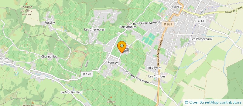 localisation de l'entreprise MONSIEUR MICHEL MOREAU à GIVRY
