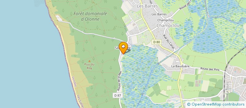 localisation de l'entreprise MONSIEUR MICHEL MORICEAU à LES SABLES D'OLONNE